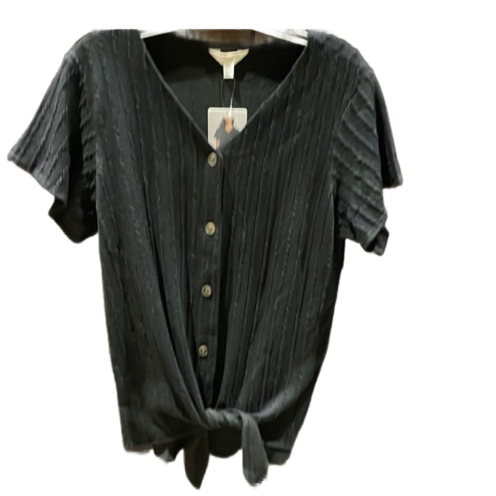 Weatherproof vintage black tie top size medium